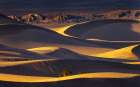Dramatic sunset light on the Mesquite Sand Dunes in Death Valley National Park, California, USA. Art Print
